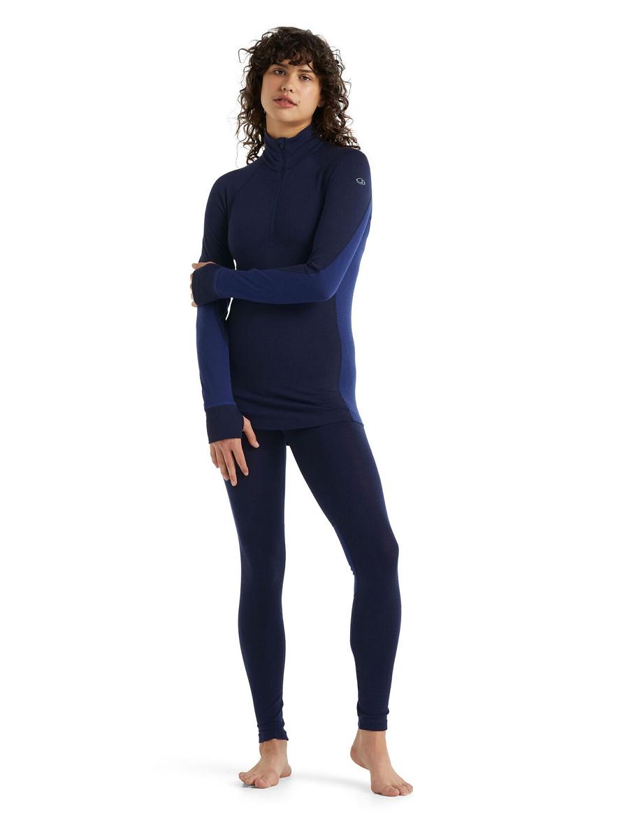 Midnight Navy / Royal Navy Icebreaker BodyfitZone™ Merino 260 Zone Thermal Women's Leggings | AU 1554CTVE